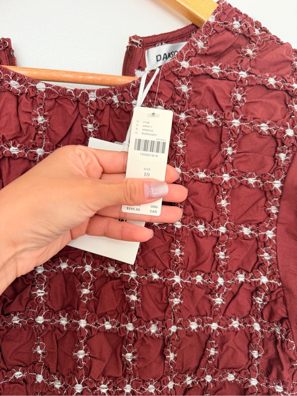 Damson Madder Audrey Midi Puff Sleeve Dress Size US 10 NWT - Picture 9 of 9